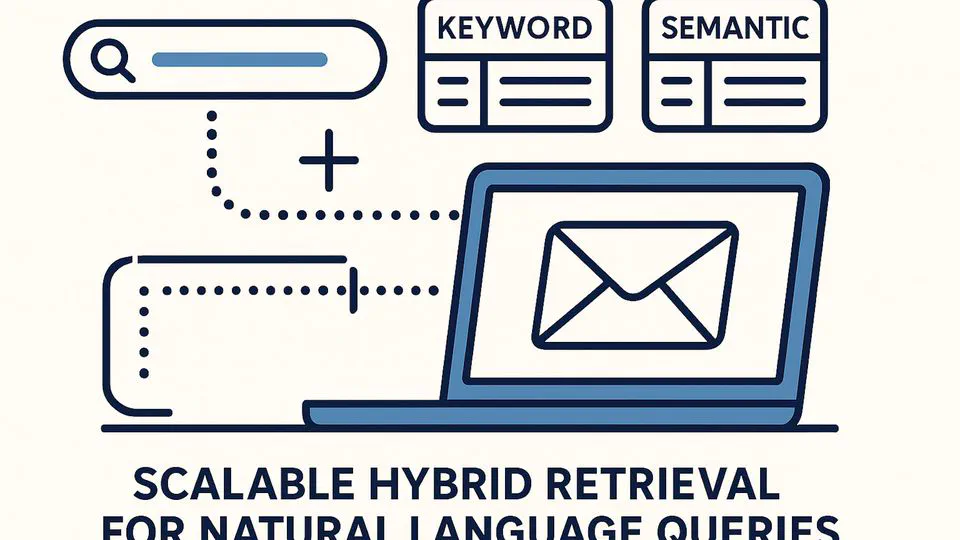 Scalable Hybrid Retrieval for Natural Language Email Queries
